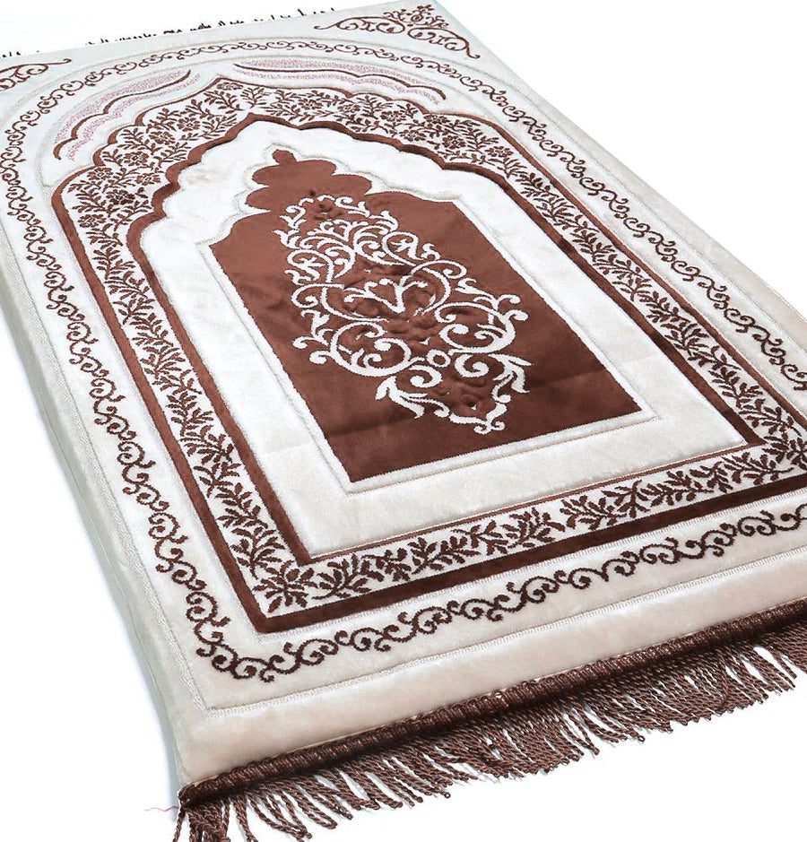 Nosuki Sajjāda (Prayer Rug) With Memory Foam - Baby Brown ( Rose )